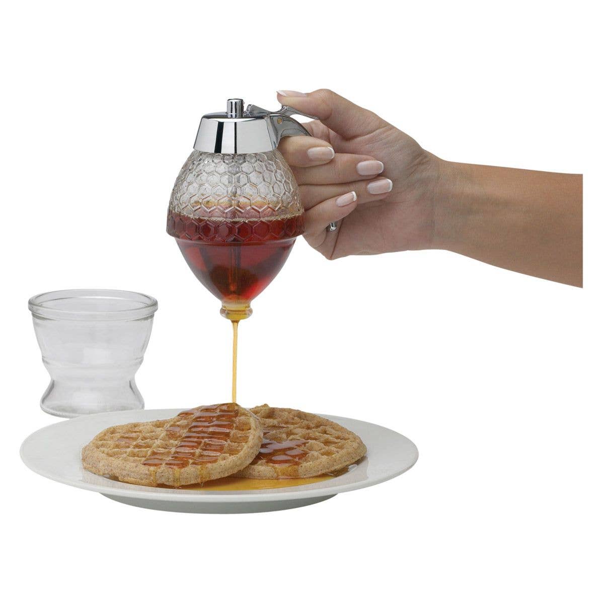 HIC - Harold Import Co. - Glass Syrup Dispenser with Stand – No-Drip 8oz Server