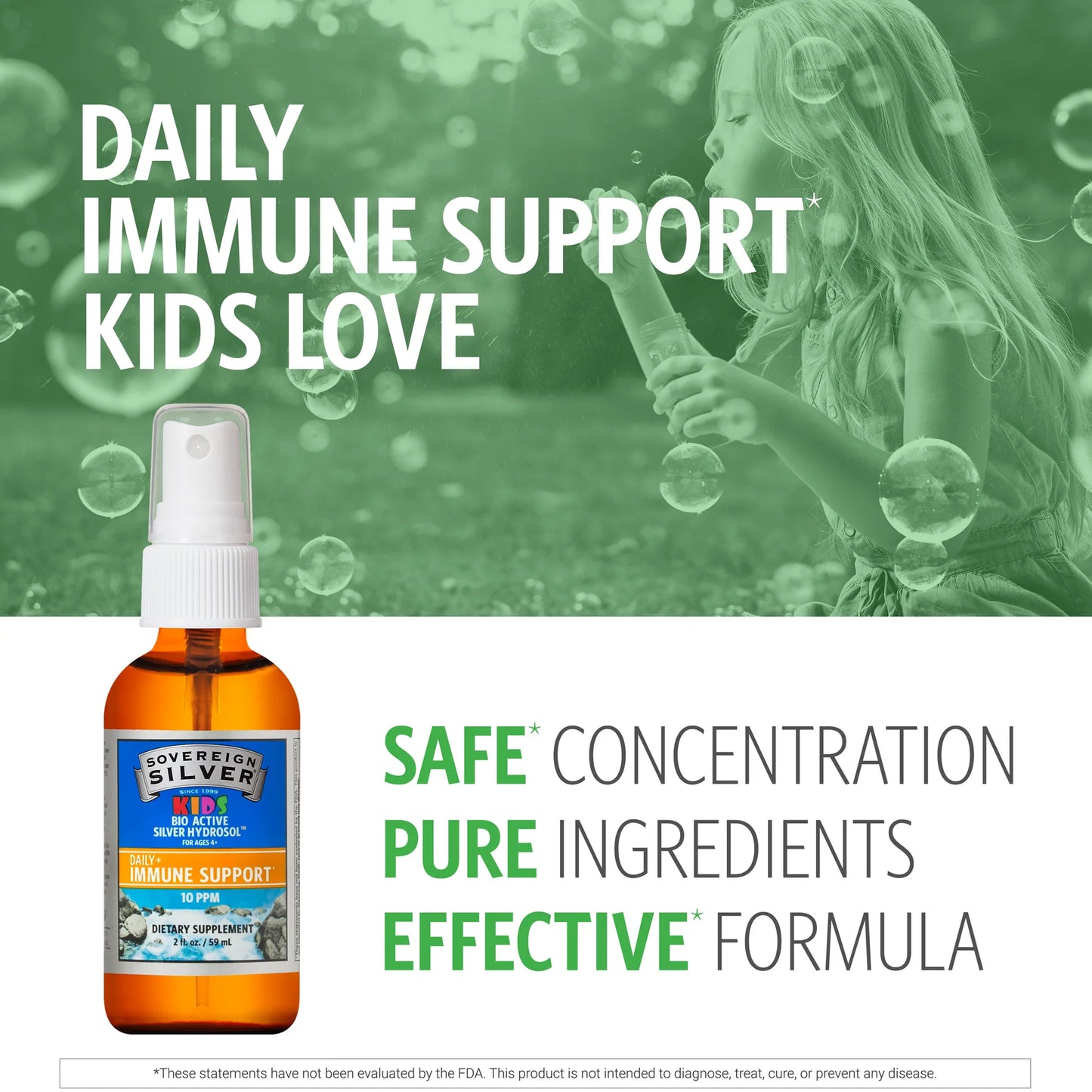 KIDS Bio-Active Silver Hydrosol - Fine Mist Spray – 2oz