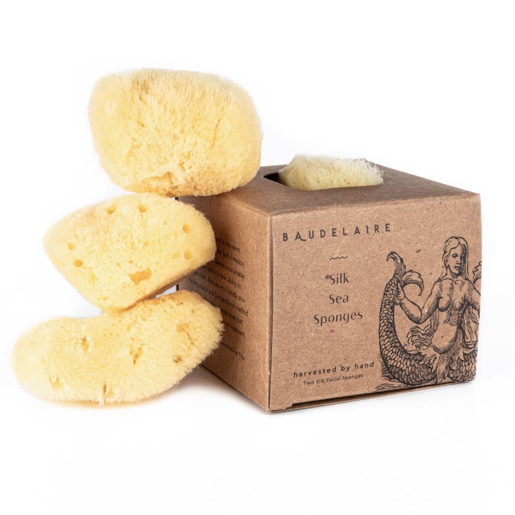 Baudelaire - Facial Silk Sponge Gift Box 2.5-3" (set of 2)