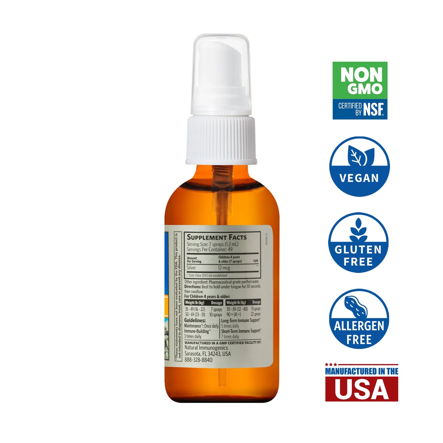 KIDS Bio-Active Silver Hydrosol - Fine Mist Spray – 2oz