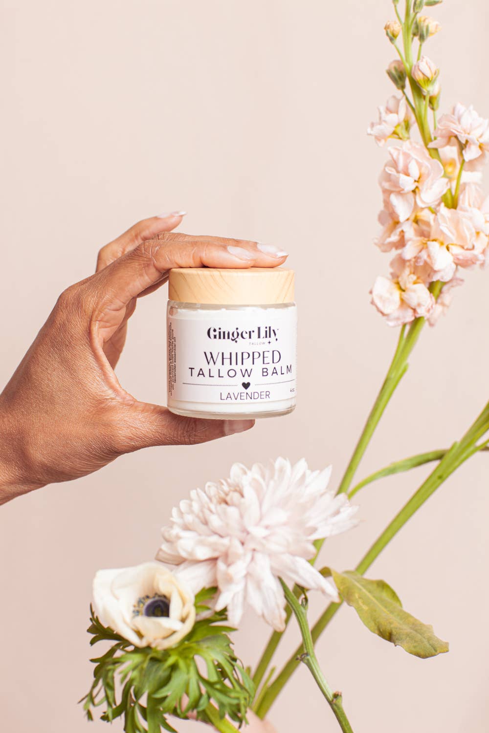 Ginger Lily Tallow - Whipped Tallow Balm - with organic grass fed+finished tallow