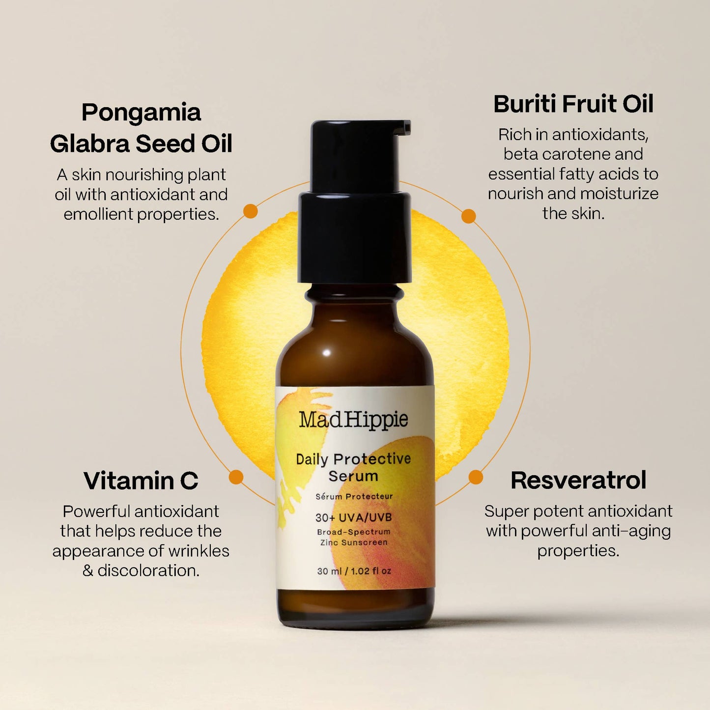 Mad Hippie - Daily Protective Serum - 30 SPF Mineral Sunscreen