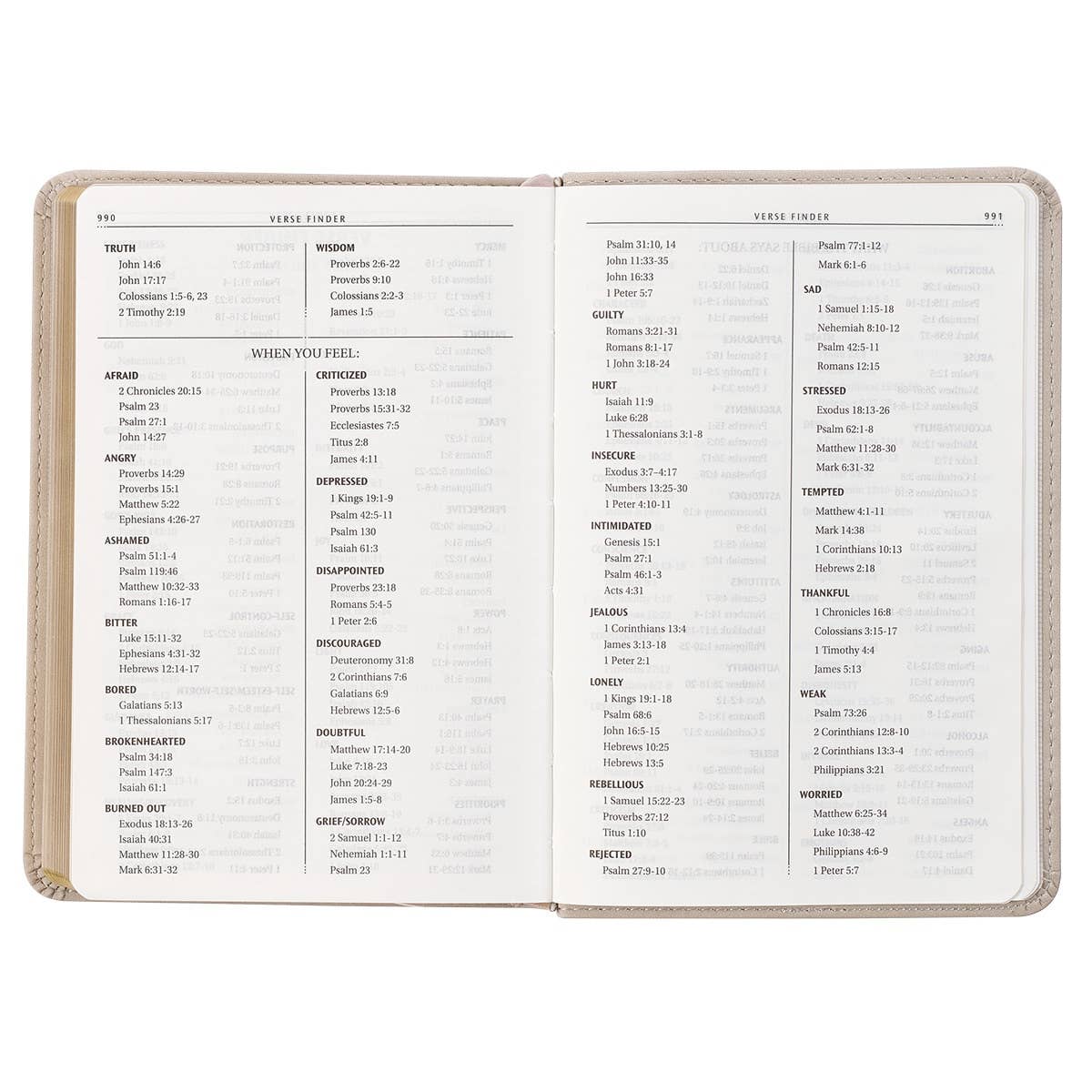 Christian Art Gifts - KJV Bible Compact Faux Leather, Taupe