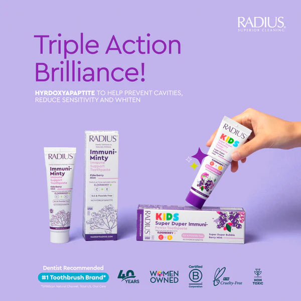 IMMUNI-MINTY Immune Support Toothpaste, Elderberry Mint – The Fluoride-Free Toothpaste with Hydroxyapatite
