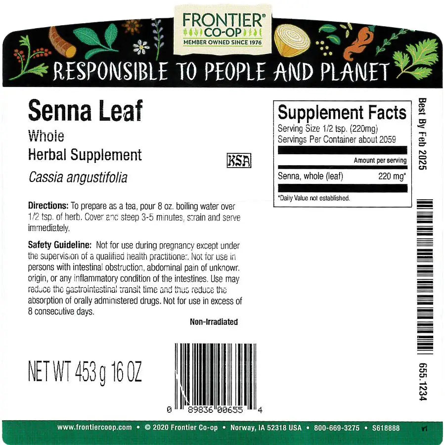 Frontier Co-op Senna Leaf, Whole