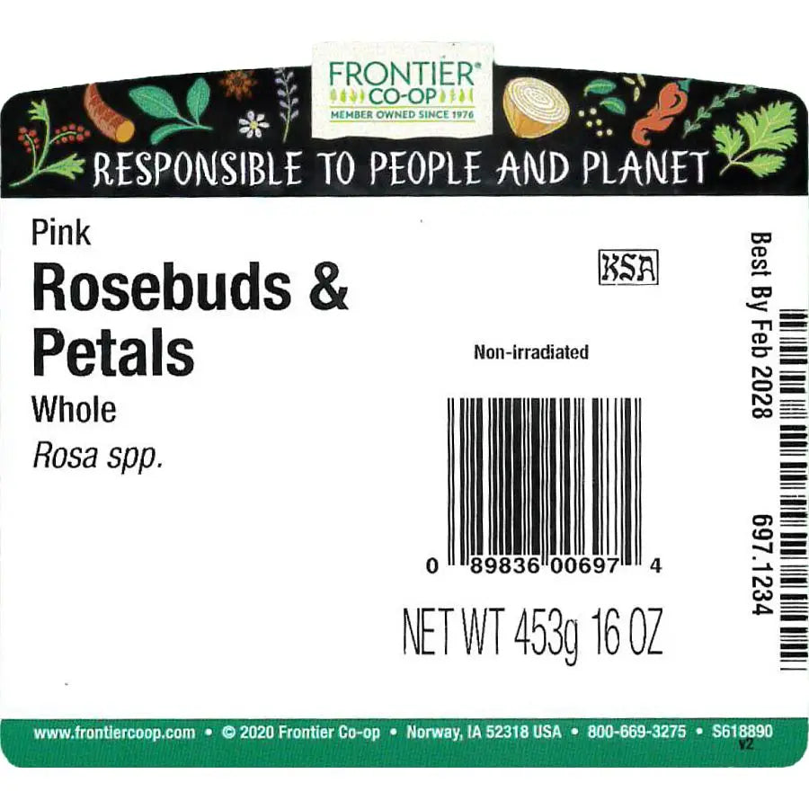Frontier Co-op Pink Rose Buds & Petals, Whole