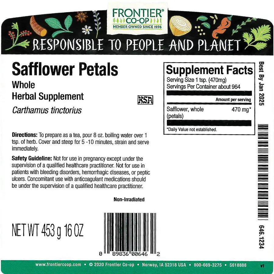 Frontier Co-op Safflower Petals, Whole