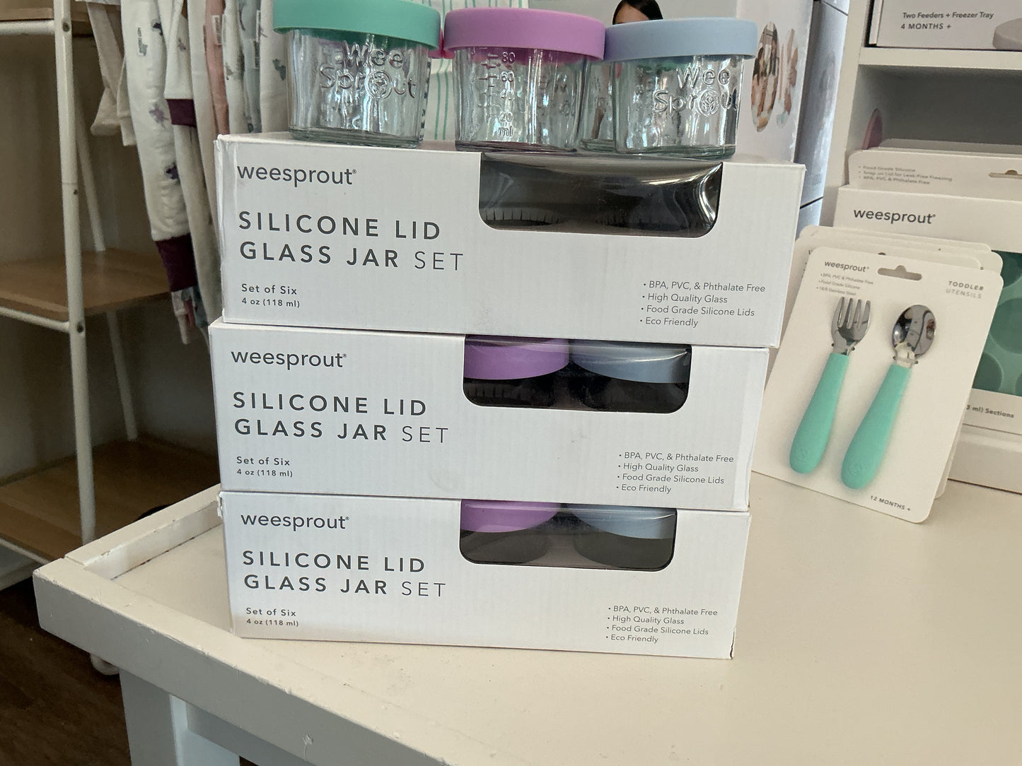 Glass Jar Set With Silicone Lid