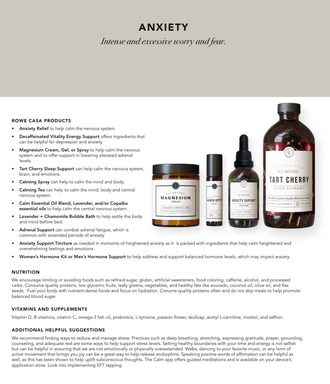 Wellness Recommendations Guide – Print or Digital Copy