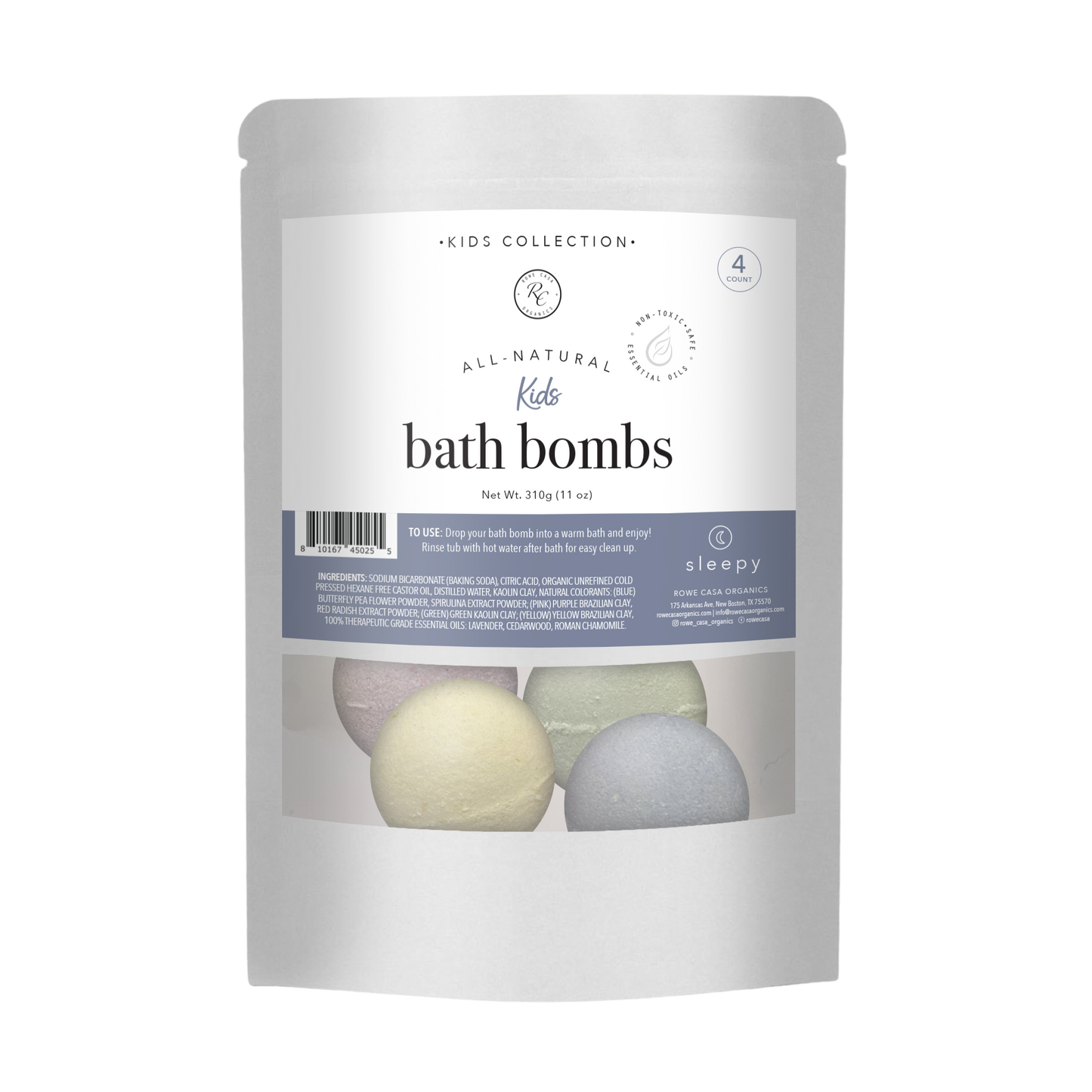 BATH BOMBS FOR KIDS | 4 count Sleepy