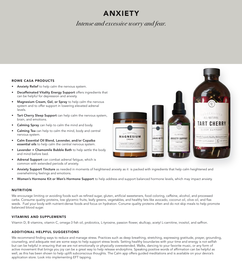 Wellness Recommendations Guide – Print or Digital Copy
