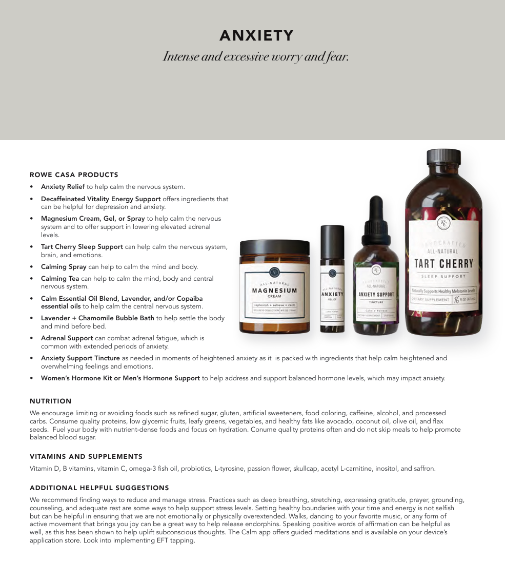 Wellness Recommendations Guide – Print or Digital Copy