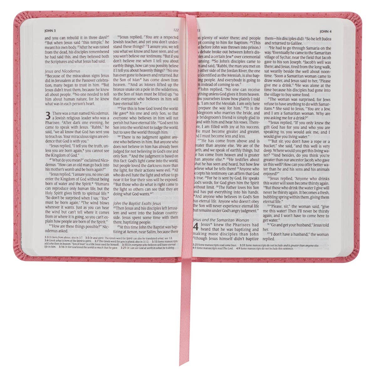 Christian Art Gifts - Bible NLT Infant New Testament Faux leather, Pink