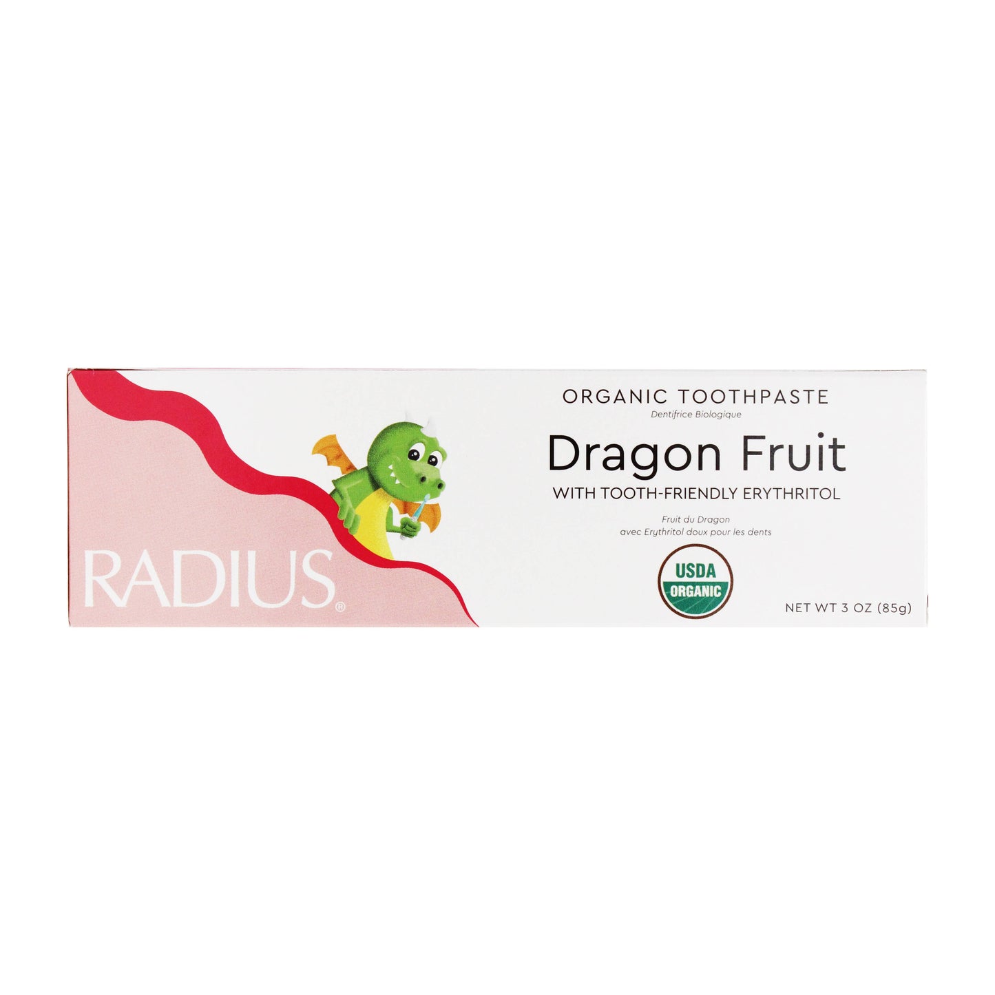 RADIUS - USDA Organic Children's Dragon Fruit Toothpaste, 6 mo +, 3oz