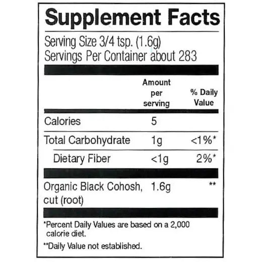 Frontier Co-op Black Cohosh Root, Cut & Sifted, Organic