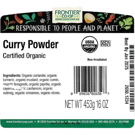 Frontier Co-op Curry Powder, Organic