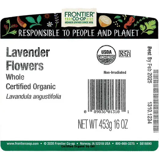 Frontier Co-op Lavender Flowers, Whole, Organic