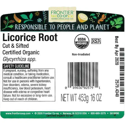 Frontier Co-op Licorice Root, Cut & Sifted, Organic