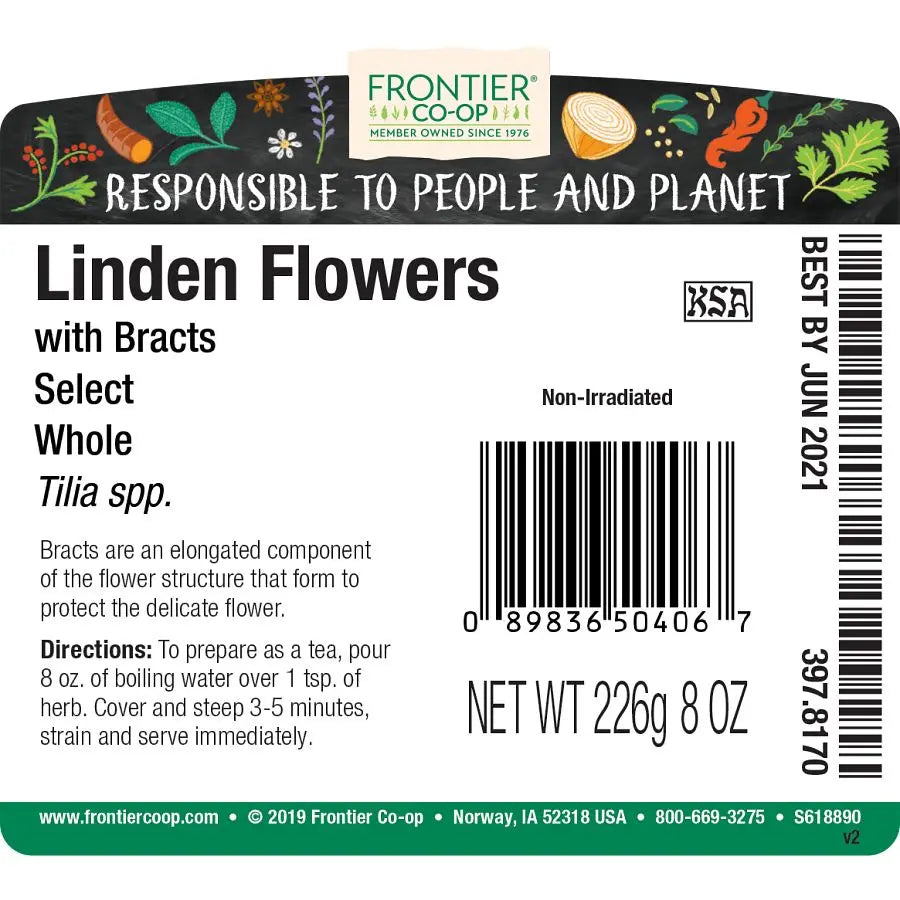 Frontier Co-op Linden Flowers with Bracts, Whole