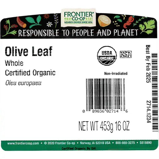 Frontier Co-op Olive Leaf, Whole, Organic