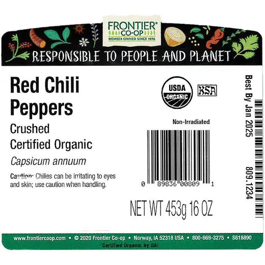 Frontier Co-op Red Chili Pepper, Crushed, Organic