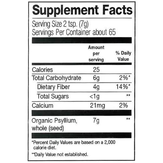 Frontier Co-op Psyllium Seed, Whole, Organic