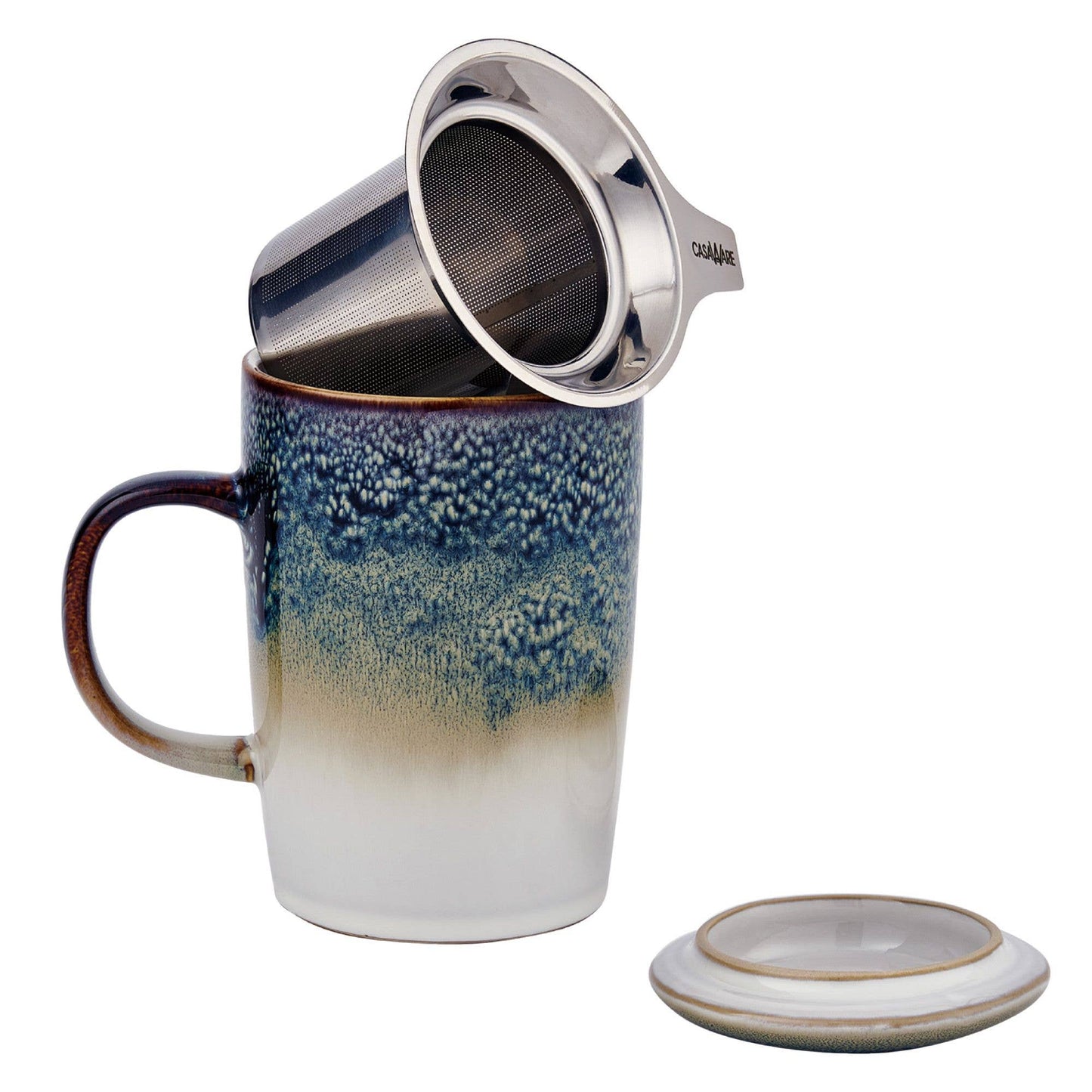 CasaWare - 16 oz Tea Infuser Mug CLOUD