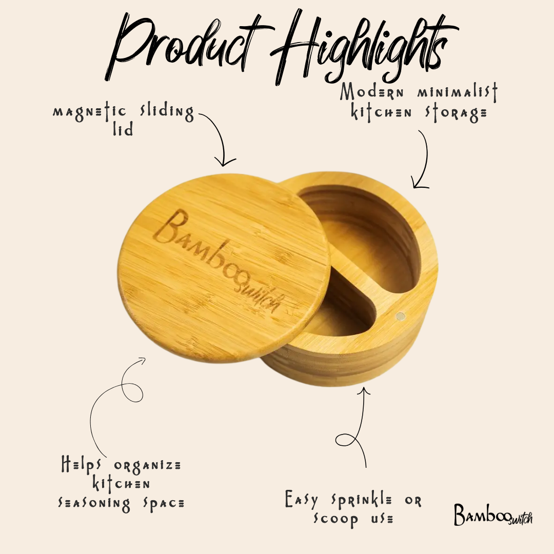 Bamboo Switch - Bamboo Salt and Pepper Storage Container