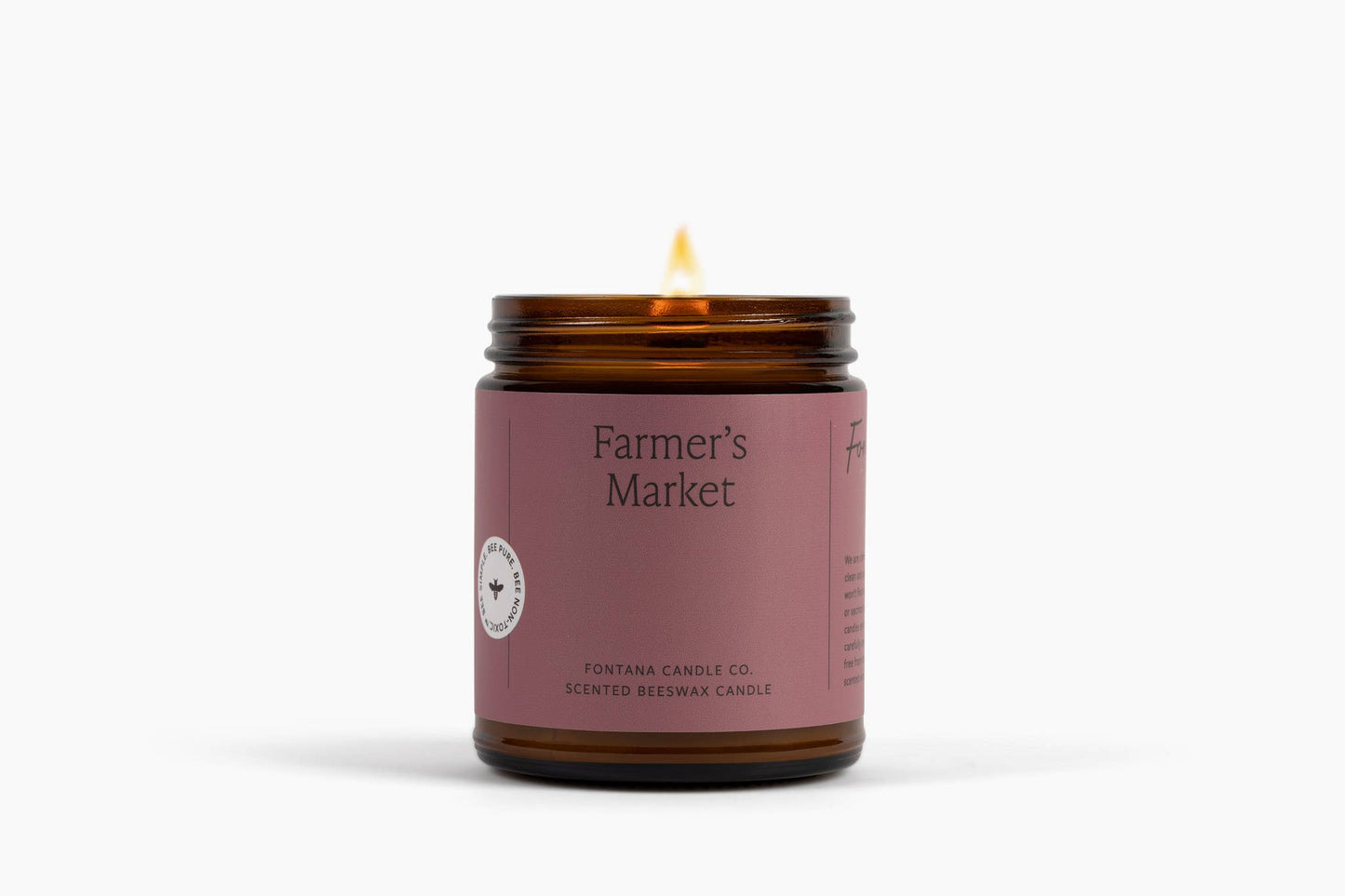 Fontana Candle Co. - Farmer's Market Essential Oil Beeswax Jar Candle: Non-Toxic