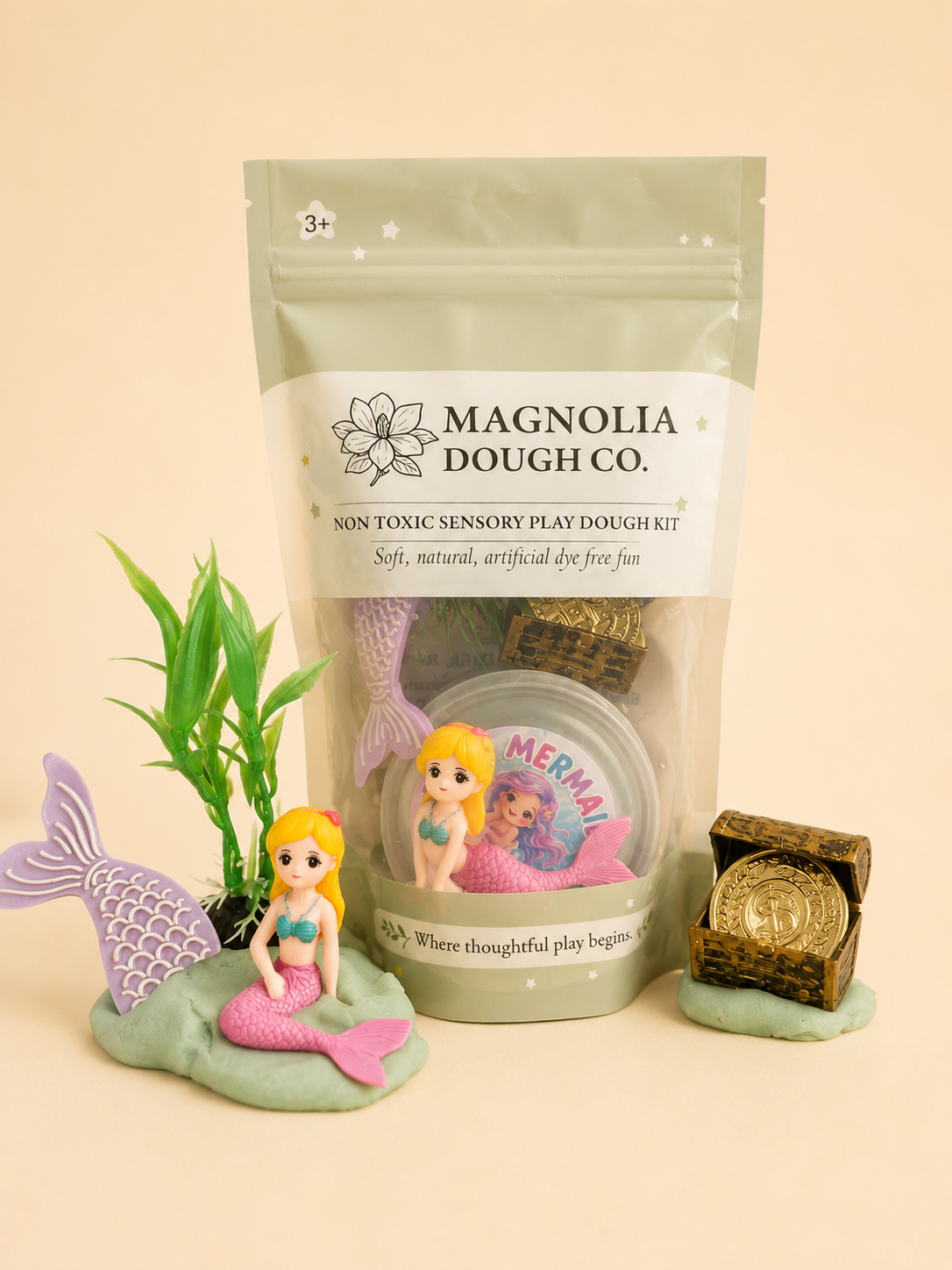 Magnolia Dough Co. - Mermaid Treasure Mini Sensory Kit