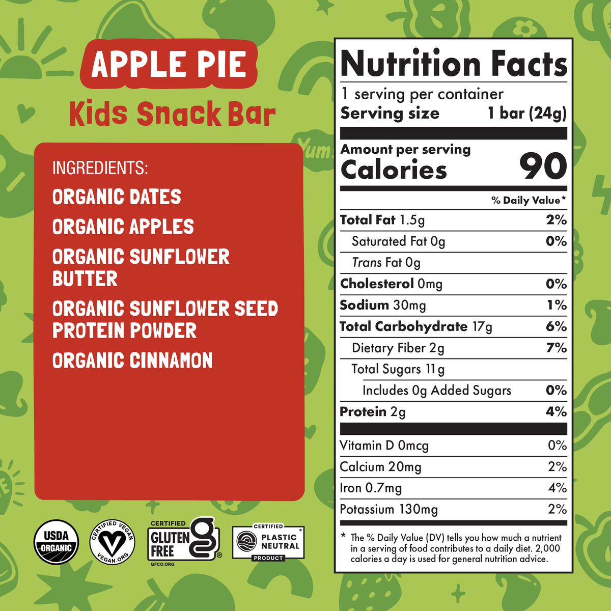 Skout Organic - Skout Organic Apple Pie Kids Snack Bar | Nut-Free