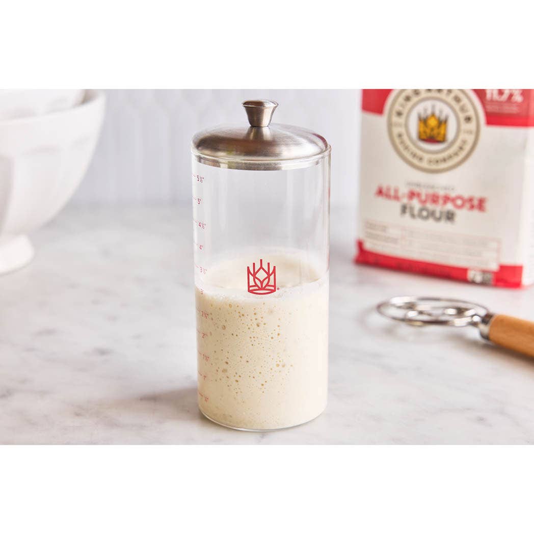 HIC - Harold Import Co. - Petite Glass Sourdough Storage Crock Set