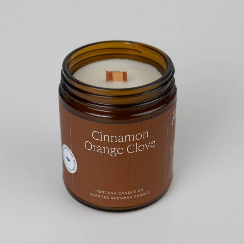 Fontana Candle Co. - Cinnamon Orange Clove Beeswax & Essential Oil Jar Candle