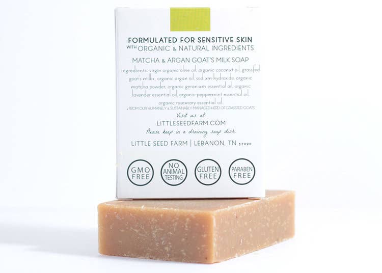 Little Seed Farm - Matcha & Argan Bar Soap - Antioxidant Rich