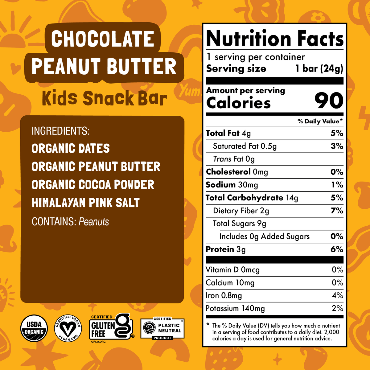 Skout Organic - Skout Organic Chocolate Peanut Butter Kids Snack Bar