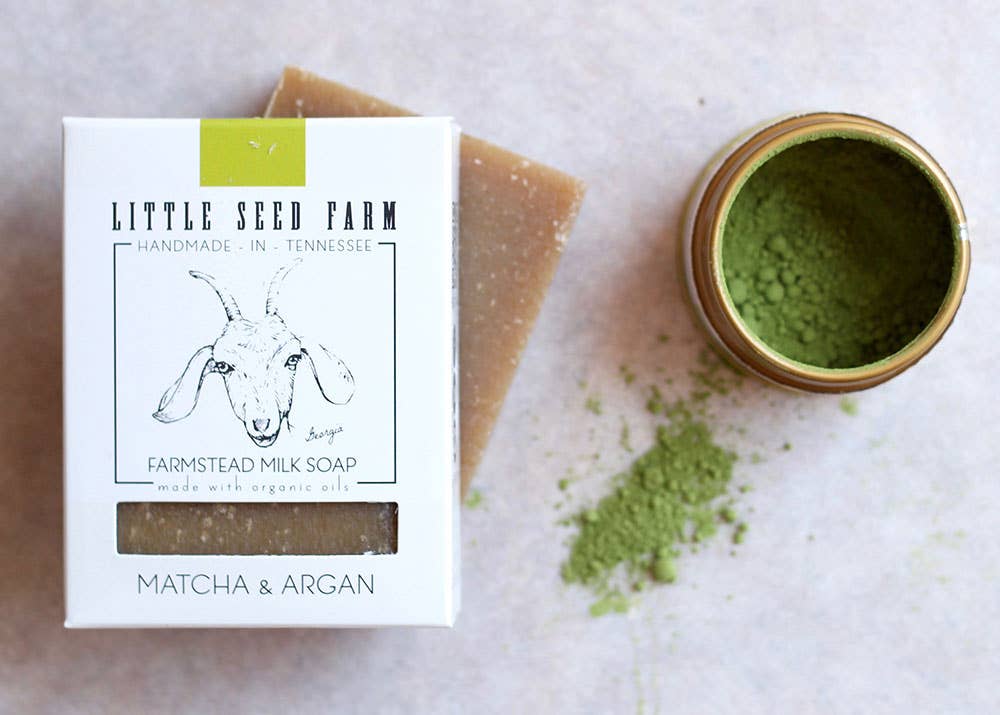 Little Seed Farm - Matcha & Argan Bar Soap - Antioxidant Rich