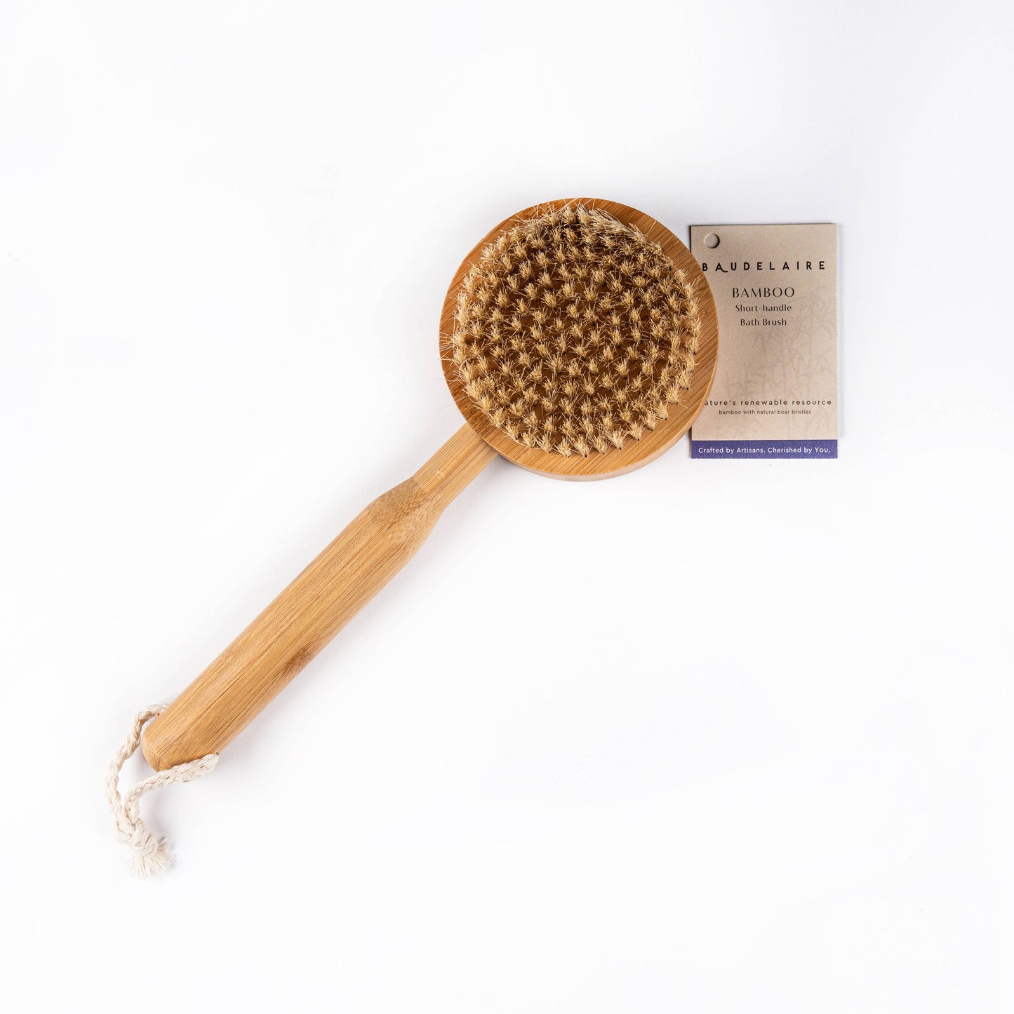 Baudelaire - Bamboo 10" Short-handle Bath Brush