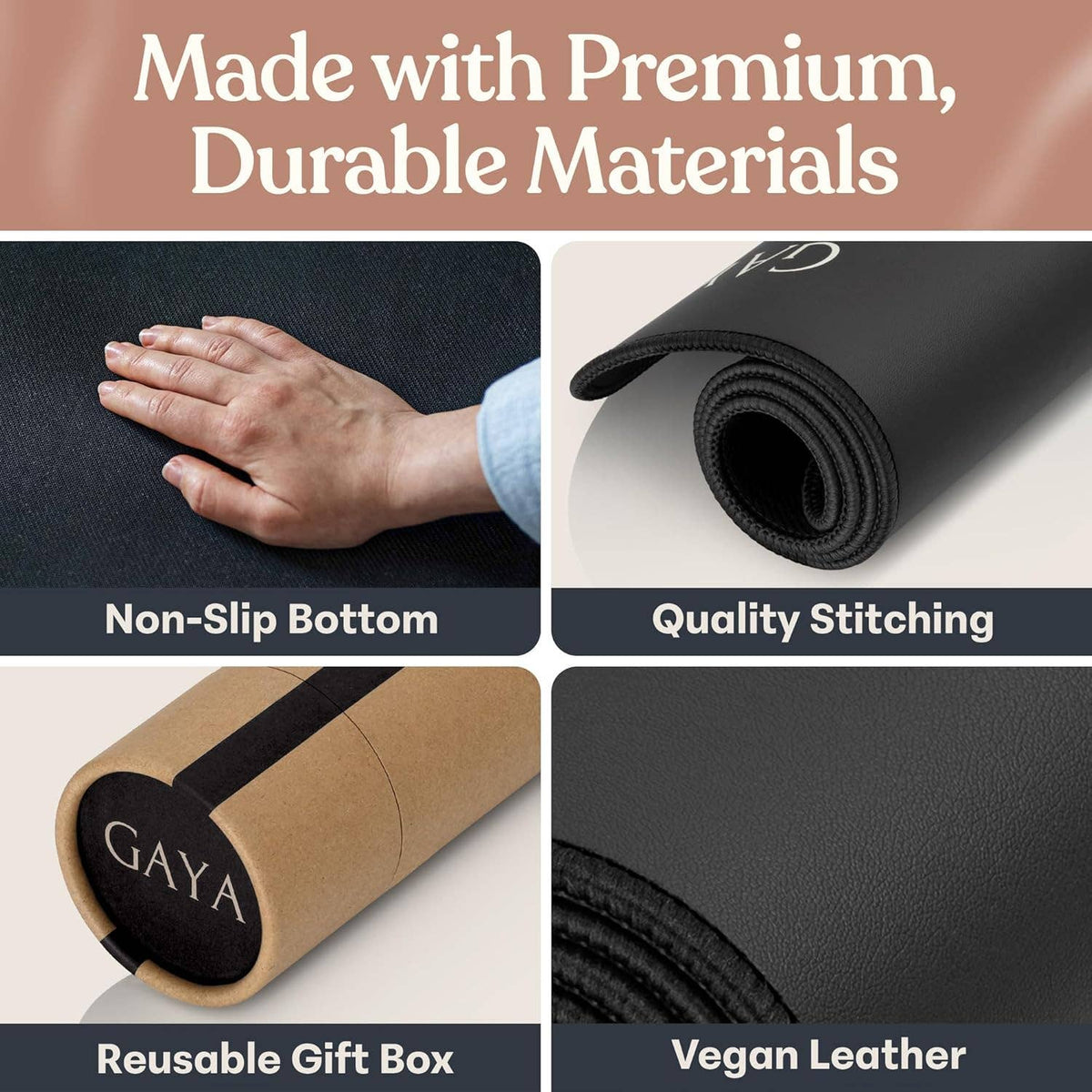 GAYA - Grounding Mat - Improve Sleep & Reduce inflammation, Black