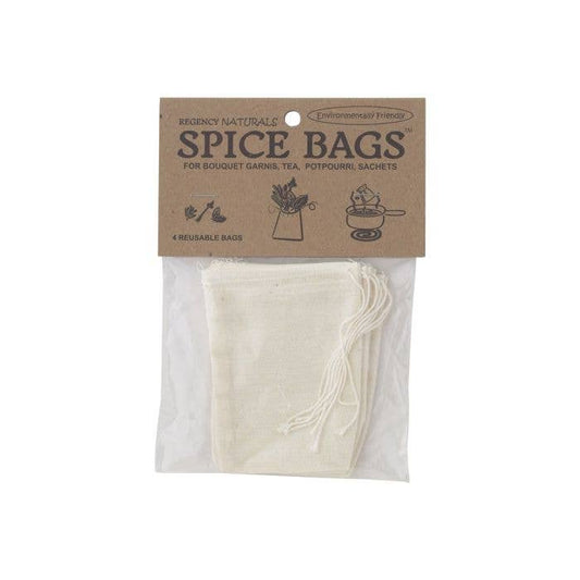 HIC - Harold Import Co. - Regency Natural Cotton Spice Bags, Set Of 4