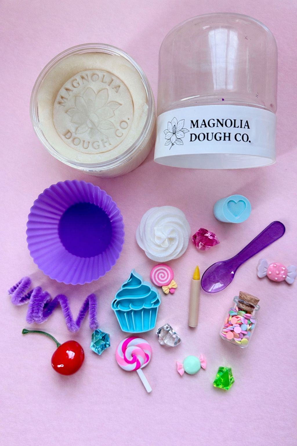 Magnolia Dough Co. - Kids Sensory Play Dough Jar | Baking Sensory Jar 