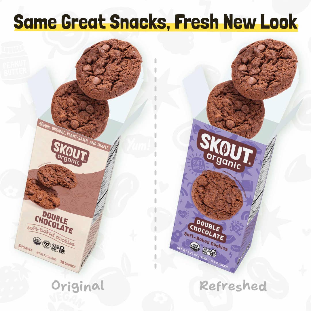 Skout Organic - Skout Organic Double Chocolate Soft Baked Cookies