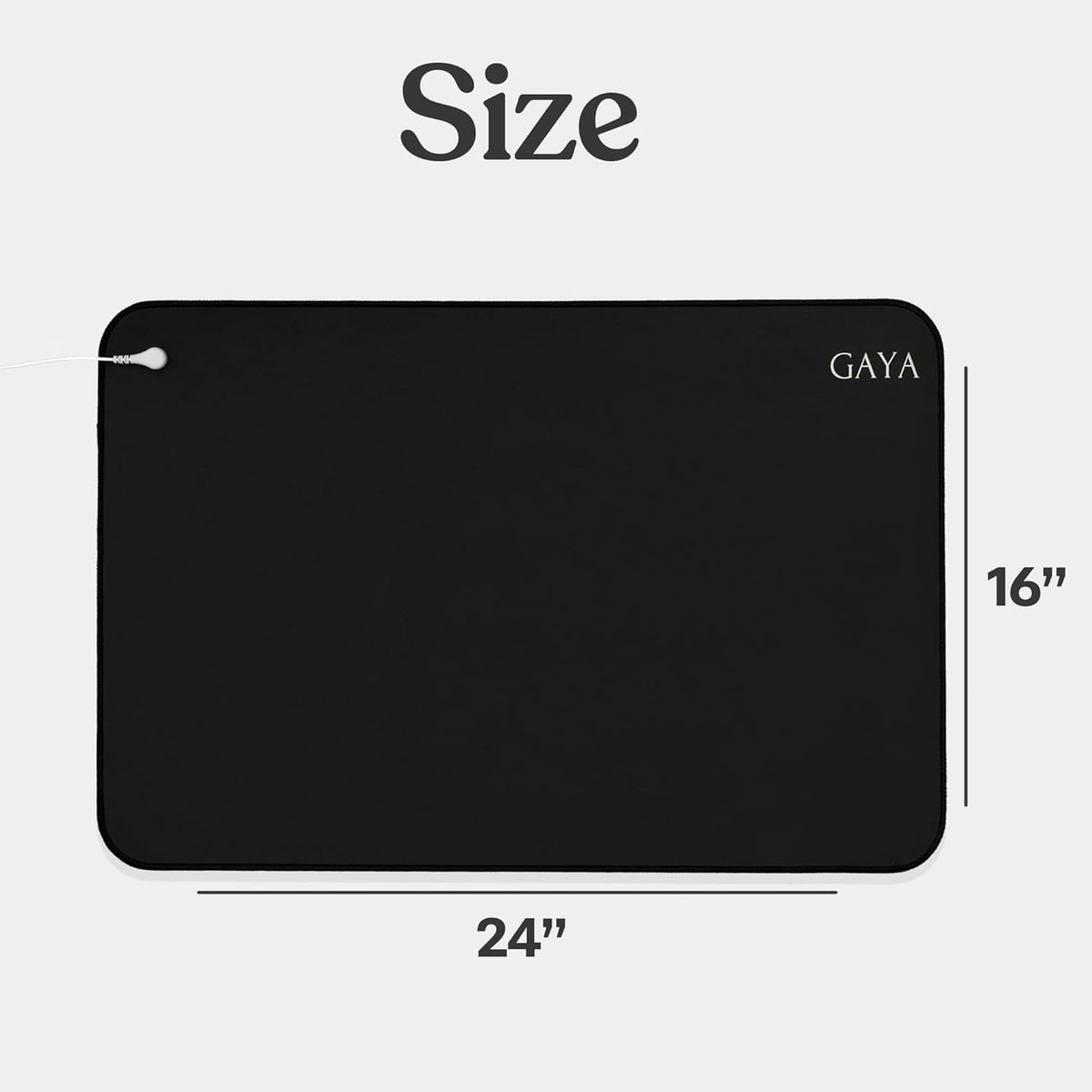 GAYA - Grounding Mat - Improve Sleep & Reduce inflammation, Black