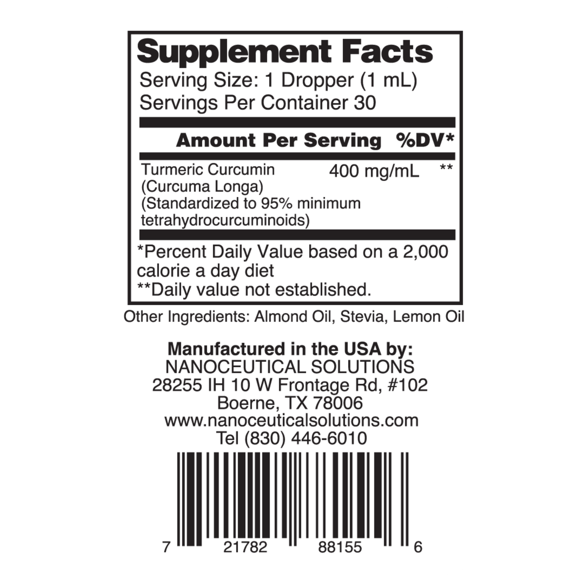 Nanoceutical Solutions - Nano Turmeric Curcumin