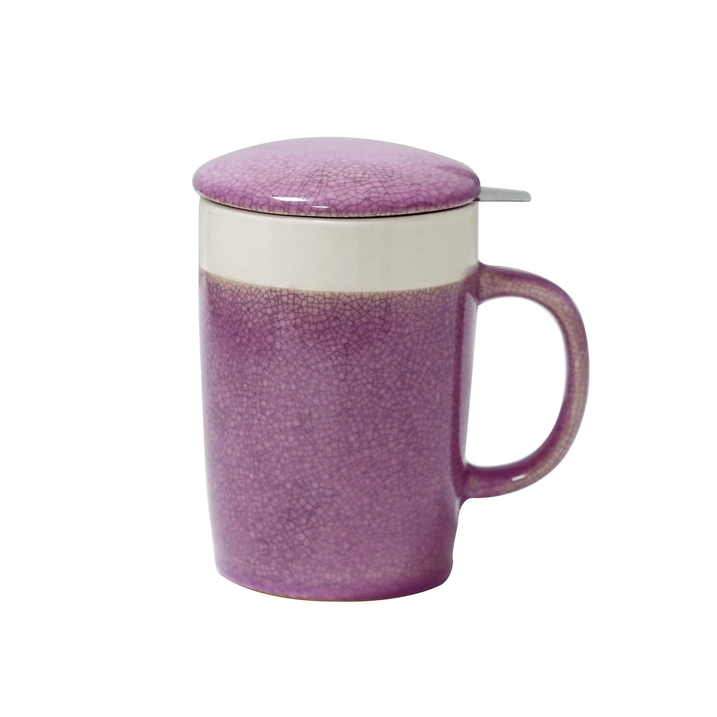 CasaWare - 16 oz Crackle Glaze Tea Infuser Mug