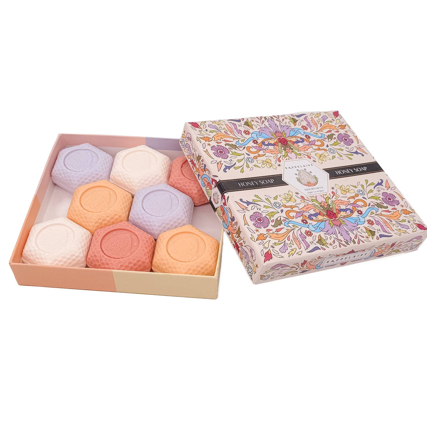 Baudelaire - Honey Soap Assortment 1.4oz - Gift Box 8-Bar (2 of each)