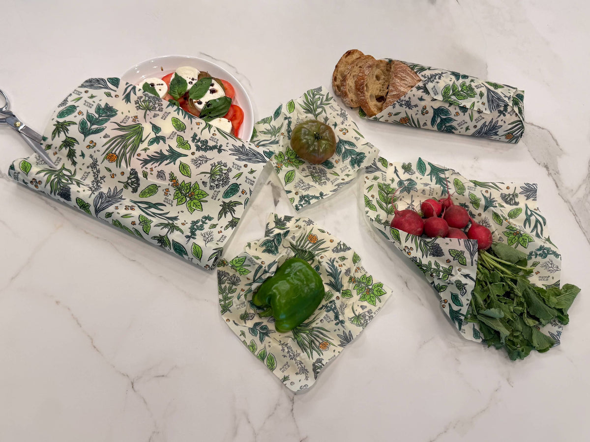 Bee's Wrap - Bees Wrap Reusable Beeswax Food Wrap Roll - Herb Garden