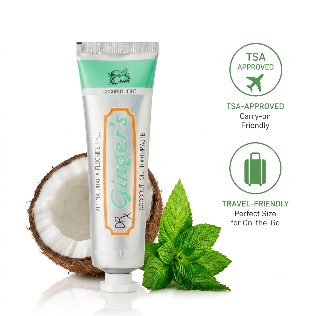 Dr. Ginger's | Coconut Powered Oral Care - Coconut Powered™ Toothpaste | 1.25oz Travel Size