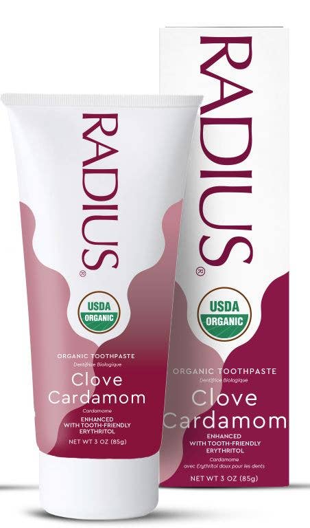 RADIUS - USDA Organic Clove Cardamom Toothpaste, 3oz