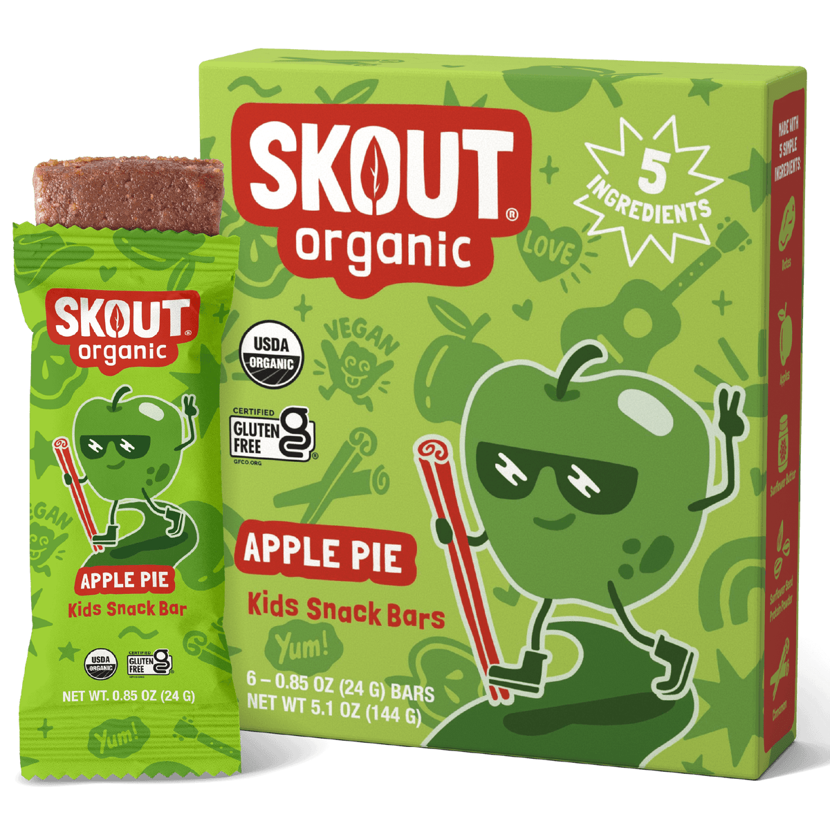 Skout Organic - Skout Organic Apple Pie Kids Snack Bar | Nut-Free