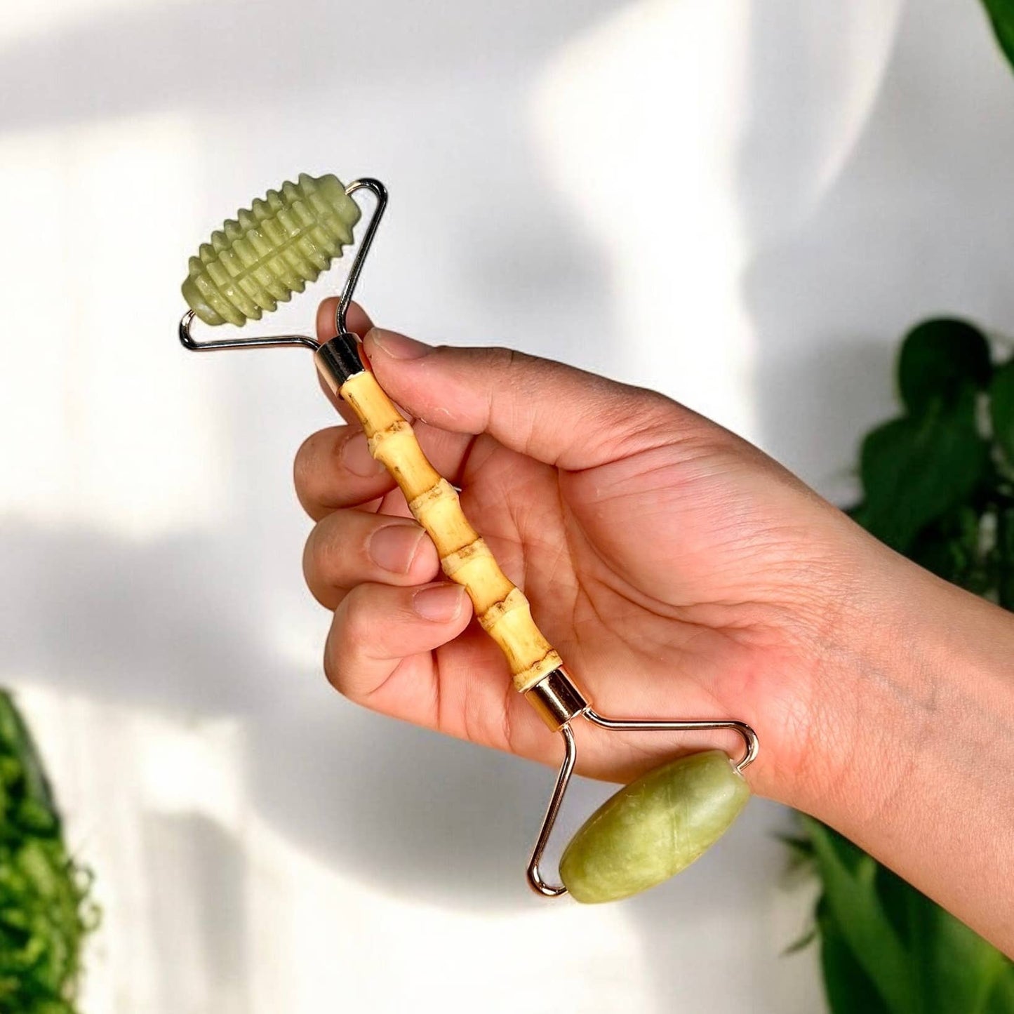 Bamboo Switch - Bamboo Facial Roller | Jade Stone | Earth Day Bestseller